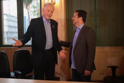  PORTO ALEGRE, RS, BRASIL 01/11/2016 - Atual prefeito de Porto Alegre José Fartunati e o prefeito eleito Nolson Marchezan Jr. se reunem na prefeitura da capital. (FOTO: ANDRÉ ÁVILA/AGÊNCIA RBS).