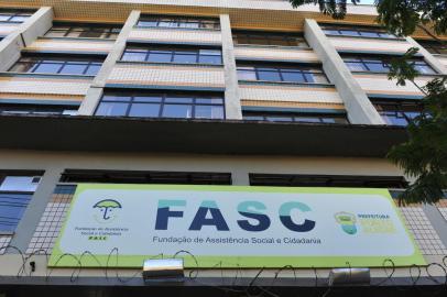  PORTO ALEGRE, RS, BRASIL, 23-08-2016- Fachada da Fasc, Fundação de Assistência Social e Cidadania