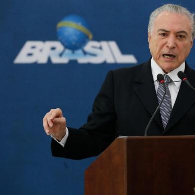 (Brasília - DF 24/11/2016) Presidente Michel Temer discursa durante cerimônia de apresentação do Novo Cartão Construcard.Foto: Beto Barata/PR