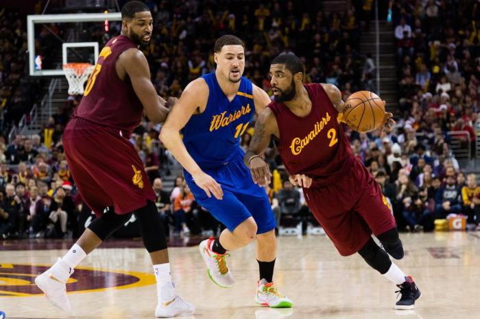 Golden State Warriors v Cleveland Cavaliers

CLEVELAND, OH - DECEMBER 25: Tristan Thompson #13 sets a pick as Kyrie Irving #2 of the Cleveland Cavaliers drives around Klay Thompson #11 of the Golden State Warriors during the second half at Quicken Loans Arena on December 25, 2016 in Cleveland, Ohio. The Cavaliers defeated the Warriors 109-108. NOTE TO USER: User expressly acknowledges and agrees that, by downloading and/or using this photograph, user is consenting to the terms and conditions of the Getty Images License Agreement. Mandatory copyright notice.   Jason Miller/Getty Images/AFP

Editoria: SPO
Local: Cleveland
Indexador: Jason Miller
Secao: Basketball
Fonte: GETTY IMAGES NORTH AMERICA
Fotógrafo: STR