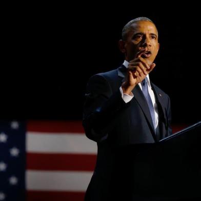 U.S. President Barack Obama delivers his farewell address in ChicagoU.S. President Barack Obama delivers his farewell address in Chicago, Illinois, U.S., January 10, 2017. REUTERS/Jonathan Ernst - RTX2YEK4Editoria: ALocal: CHICAGOIndexador: © Jonathan Ernst / ReutersSecao: POLFonte: X90178