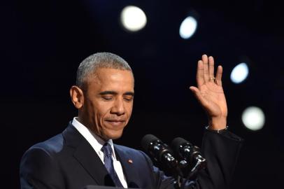 President Obama Delivers Farewell Address In ChicagoÚltimo discurso de Obama como presidente dos EUA.Editoria: POLLocal: ChicagoIndexador: NICHOLAS KAMMSecao: politics (general)Fonte: AFPFotógrafo: STF