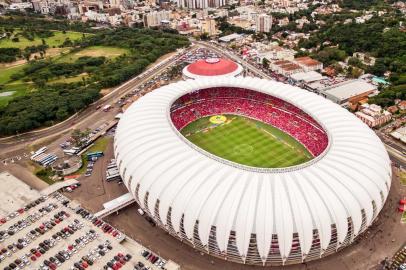  PORTO ALEGRE, RS, BRASIL - 08.05.2016 : Imagem aérea - Estádio Beira-Rio - Internacional enfrenta o Juventude pela final do Campeonato Gaúcho 2016, no estádio Beira-Rio. (FOTO: OMAR FREITAS/AGÊNCIA RBS, Editoria Esportes)