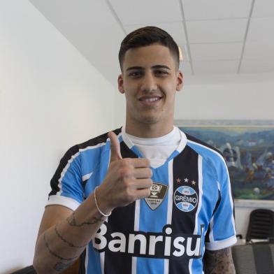 BETO DA SILVA, atacante do Grêmio. FOTO: CRISTIANO OLIVESKI, GRÊMIO, DIVULGAÇÃO