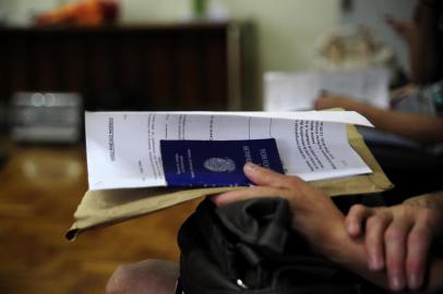  CAXIAS DO SUL, RS, BRASIL, 08/02/2017 - Matéria sobre desemprego. NA FOTO: sala de rescisões no Sindicato dos Metalúrgicos.  (Marcelo Casagrande/Agência RBS)