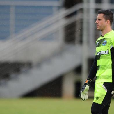  PORTO ALEGRE, RS, BRASIL 26/01/2017 - Imagens do treino do Grêmio que aconteceu agora a tarde no CT Luis Carvalho. Na foto: Goleiro Marcelo Grohe. (FOTO: LAURO ALVES/AGÊNCIA RBS).