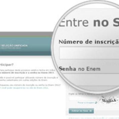 Passo 1 da inscrição no Sisu. 