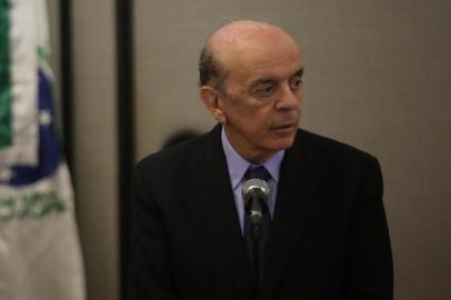  PORTOALEGRE-RS-BR 21.01.2017Coletiva de José Serra, durante o velório do Ministro Teori ZavasckiFOTÓGRAFO: TADEU VILANI AGÊNCIARBS