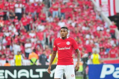 Edenilson meia atacante do Internacional em lance da partida contra o Novo Hamburgo vlida pelo primeiro jogo da Final do Gaucho 2017.  2017 Foto: Marcelo Campos / MS+SPORTS