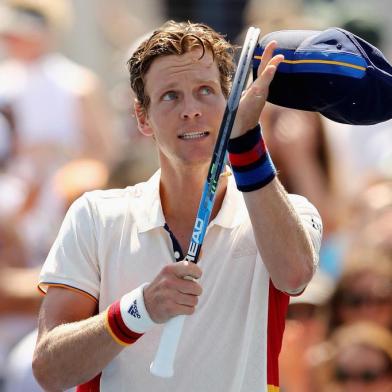 2017 US Open Tennis Championships - Day 3NEW YORK, NY - AUGUST 30: Tomas Berdych of Czech Republic celebrates defeating Ryan Harrison of the United States after their first round Mens Singles match on Day Three of the 2017 US Open at the USTA Billie Jean King National Tennis Center on August 30, 2017 in the Flushing neighborhood of the Queens borough of New York City.   Elsa/Getty Images/AFPEditoria: SPOLocal: New YorkIndexador: ELSASecao: TennisFonte: GETTY IMAGES NORTH AMERICAFotógrafo: STF