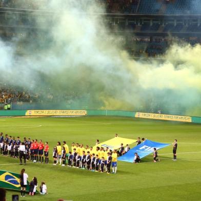  PORTO ALEGRE, RS, BRASIL, 31-08-2017. Brasil enfrenta o Equador pelas Eliminatórias da Copa do Mundo no estádio Arena. (ANDRÉA GRAIZ/AGÊNCIA RBS)