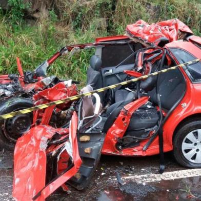 Acidente na BR-386 mata quatro pessoas em Frederico Westphalen. Foto: Divulgação / PRF