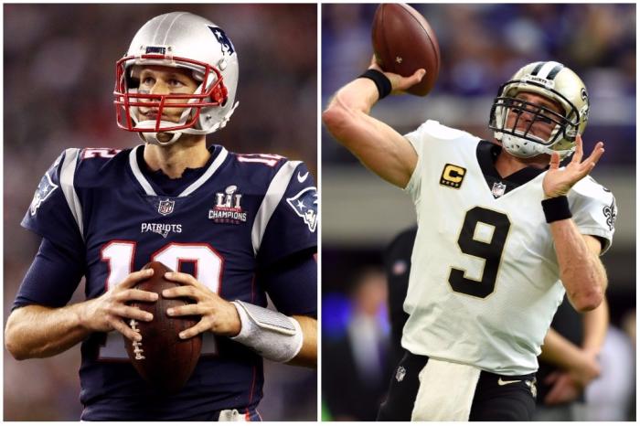 tom brady, drew brees, new orleans saints, new england patriots