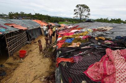 Campo de refugiados em Bangladesh, onde vivem refugiados da etnia Rohingya