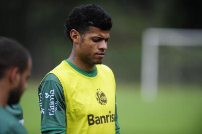  CAXIAS DO SUL, RS, BRASIL, 18/09/2017. Treino do Juventude no campo da Fra-Le. Na foto, atacante Tiago Marques. (Porthus Junior/Agência RBS)