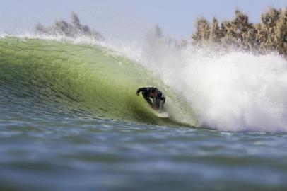 PICTURED: Gabriel Medina (BRA) surfing in the Test Event at Kelly Slater¿s Surf Ranch.
This is a hand-out image from the Association of Surfing Professionals LLC (World Surf League) for editorial use only. No commercial rights are granted to the Images in any way. The Images are provided on an as is basis and no warranty is provided for use of a particular purpose. Rights to individuals within the Images are not provided. The copyright is owned by World Surf League. Sale or license of the Images is prohibited. ALL RIGHTS RESERVED.