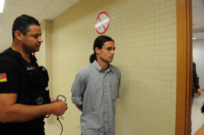  CAXIAS DO SUL, RS, BRASIL (22/09/2017). Eduardo Farenzena. Juiza Milene Dal Bó preside sessão de júri com o réu Eduardo Farenzena.   (Roni Rigon/Pioneiro).