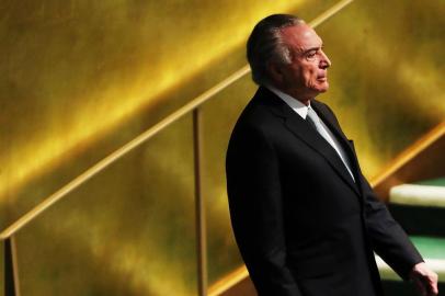 NEW YORK, NY - SEPTEMBER 19: Brazilian President Michel Temer arrives to speak to world leaders at the 72nd United Nations (UN) General Assembly at UN headquarters in New York on September 19, 2017 in New York City. Topics to be discussed at this year's gathering include Iran, North Korea and global warming.   Spencer Platt/Getty Images/AFP