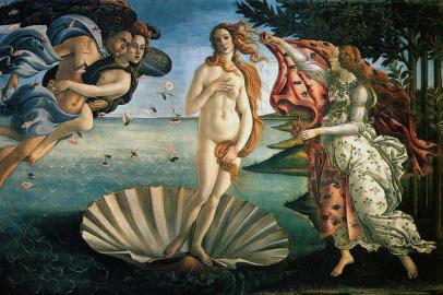 obra O Nascimento de Venus, de Sandro Botticelli