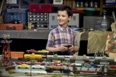 Série Young Sheldon. Em cena, Iain Armitage, interpretando Sheldon Cooper na infância.