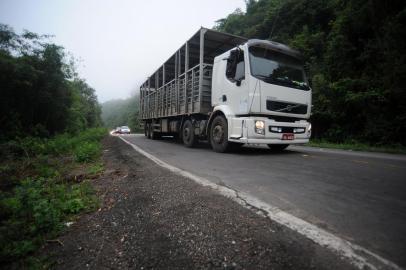  São Vendelino, RS, Brasil 10/10/2017No início do feriadão, conferimos como estão as principais estradas de ligação com a Serra: ERS122, RSC 453, ERS 446 e RSC 470. Todas, segundo as polícias rodoviárias, estão esburacadas e com sérios problemas de desníveis. Situação pode se agravar com as chuvas. Na foto: Km 44 da rodovia ERS-122 em São Vendelino. (Felipe Nyland/Agência RBS)