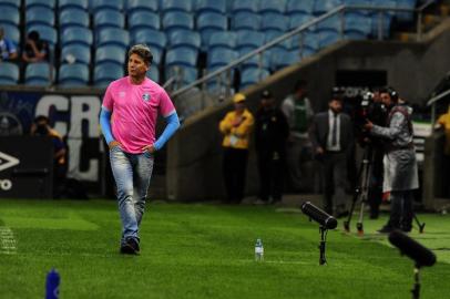  

PORTO ALEGRE, RS, BRASIL - 11/10/2017 - Grêmio e Cruzeiro se enfrentam na Arena do Grêmio pelo Brasileirão. O time de Renato Portaluppi busca não se afastar das primeiras colocações. (Lauro Alves/Agência RBS)