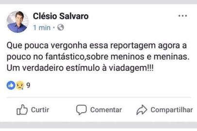  

reprodução de uma rede social do prefeito de Criciúma Clésio Salvaro.