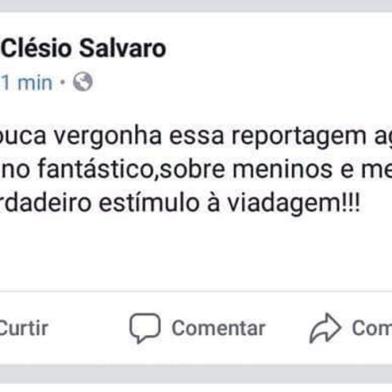  

reprodução de uma rede social do prefeito de Criciúma Clésio Salvaro.