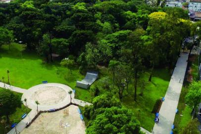 PORTO ALEGRE, RS, BRASIL, 17-10-2017.
Praça Ernest Ludwig Hermann, também conhecida como Praça Park Lindoia, é revitalizada.
IMAGEM: Dilvugação/Melnick Even