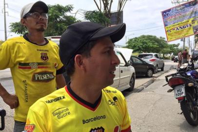 Torcedores do Barcelona de Guayaquil no Equador