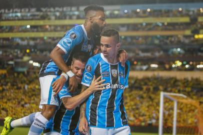 grêmio, barcelona-equ, libertadores, guayaquil, gol, luan