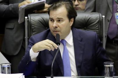 Rodrigo Maia durante votação da segunda denúncia contra Temer