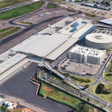 Planta do novo aeroporto Salgado Filho, em Porto Alegre