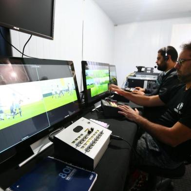  

PORTO ALEGRE, RS, BRASIL, 31-10-2017. Coletiva de Imprensa Assistência Arbitral por Vídeo no na Arena do Grêmio. (LAURO ALVES/AGÊNCIA RBS)