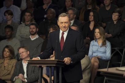 Frank Underwood (Kevin Spacey) em foto da terceira temporada de House of Cards