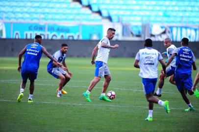  

PORTO ALEGRE, RS, BRASIL, 31.10.2017. Treino do Grêmio no CT Luiz Carvalho.

Foto: André Ávila/Agência RBS