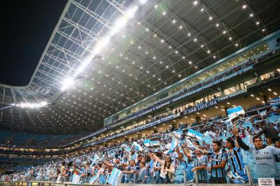  PORTO ALEGRE, RS, BRASIL, 01.11.2017. Grêmio enfrenta o Barcelona-EQU, de Guayaquil, pela semifinal da Libertadores da América na Arena, em Porto Alegre.Foto: Lauro Alves/Agência RBS