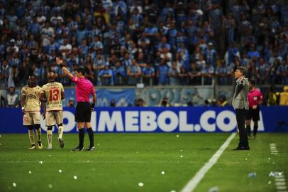  

PORTO ALEGRE, RS, BRASIL, 01.11.2017. Grêmio enfrenta o Barcelona-EQU pela semifinal da Libertadores, na Arena, em Porto Alegre.

Foto: Félix Zucco/Agência RBS