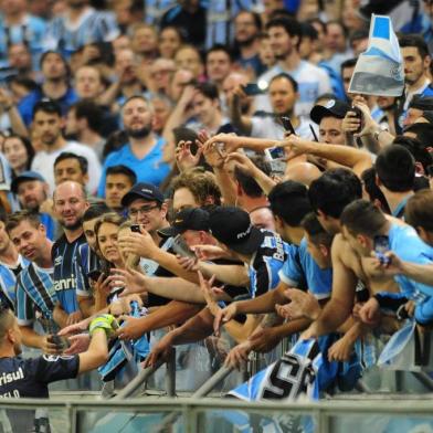  

PORTO ALEGRE, RS, BRASIL, 01.11.2017. Grêmio enfrenta o Barcelona-EQU pela semifinal da Libertadores na Arena, em Porto Alegre.


Foto: Lauro Alves/Agência RBS