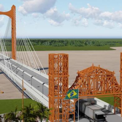  imagens do projeto da Ponte Internacional Porto Xavier/San Javier, produzidas pela equipe da Oito Arquitetura e Sustentabilidade.