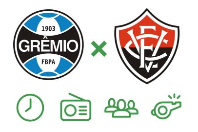 escudos, futebol, montagem, brasileirão, série a, grêmio, vitória