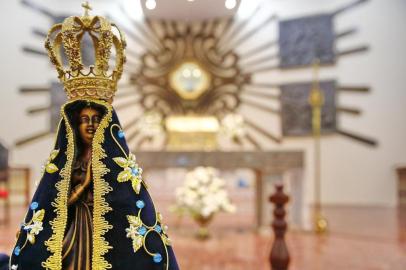  

PORTO ALEGRE, RS, BRASIL 29/04/2017 - Reformas no santuário para receber réplica de nossa senhora aparecida. (FOTO: ROBINSON ESTRÁSULAS/AGÊNCIA RBS)