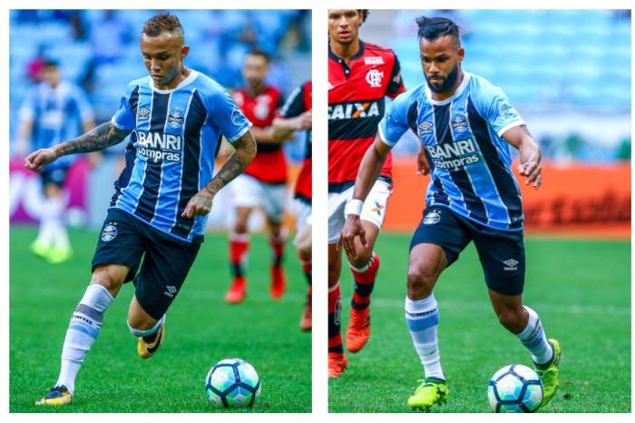 Montagem sobre fotos / Lucas Uebel/Grêmio, Divulgação