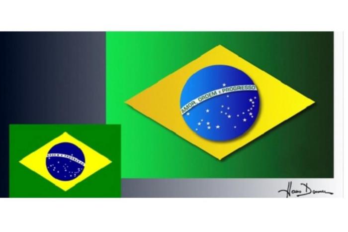 Designer Hans Donner propõe nova bandeira do Brasil, em degradê e