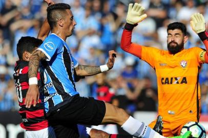  

Caxias, RS, BRASIL, 12/11/2017 - Jogo do Grêmio x Vitória, que ocorre em Caxias (FOTOGRAFO: MATEUS BRUXEL / AGENCIA RBS)