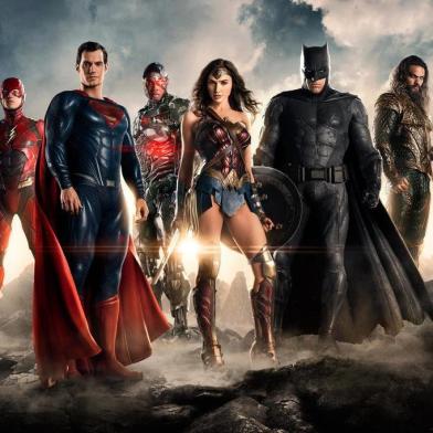 Liga da Justiça, Justice League, Mulher Maravilha (Gal Gadot), Super-Homem (Henry Cavill), Batman (Ben Affleck), Aquaman (Jason Momoa), Flash (Ezra Miller), Cyborg (Ray Fisher) 