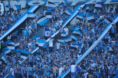  

Torcida gremista durante confronto contra o Coritiba, na Arena do Grêmio. (Foto: Félix Zucco/Agência RBS)