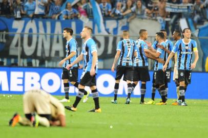  

PORTO ALEGRE, RS, BRASIL, 01.11.2017. Grêmio enfrenta o Barcelona-EQU pela semifinal da Libertadores na Arena, em Porto Alegre.


Foto: Lauro Alves/Agência RBS