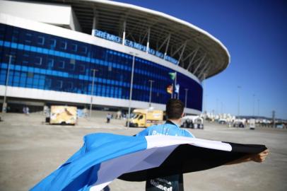  

PORTO ALEGRE, RS, BRASIL, 01/11/2017: Pré jogo de Grêmio x Barcelona na Arena.