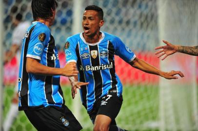  

PORTO ALEGRE, RS, BRASIL, 22.11.2017. Grêmio enfrenta o argentino Lanús, na primeira partida da final da Libertadores 2017, na Arena.

Foto: André Ávila/Agência RBS